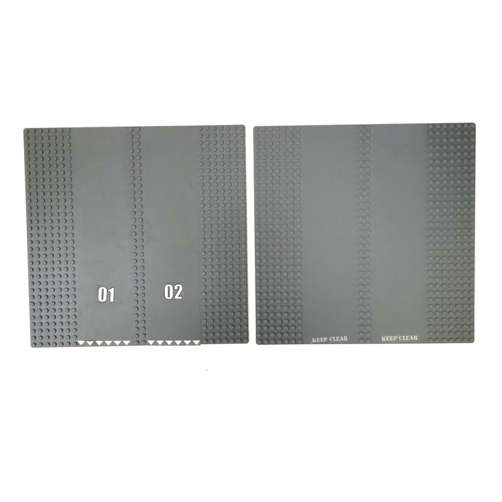 2 LEGO 30225 City Road Parts BasePlates Dark Bluish Gray 32X32 Double Driveway